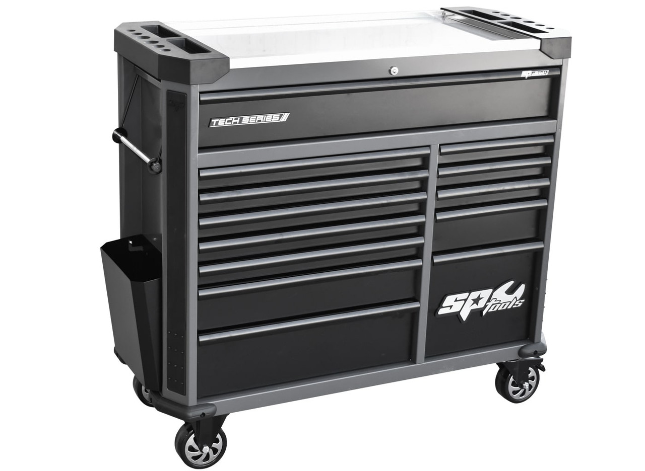 Sp42356d Sp Tools Tech Series Roller Cabinet 13 Drawer Diamond Black
