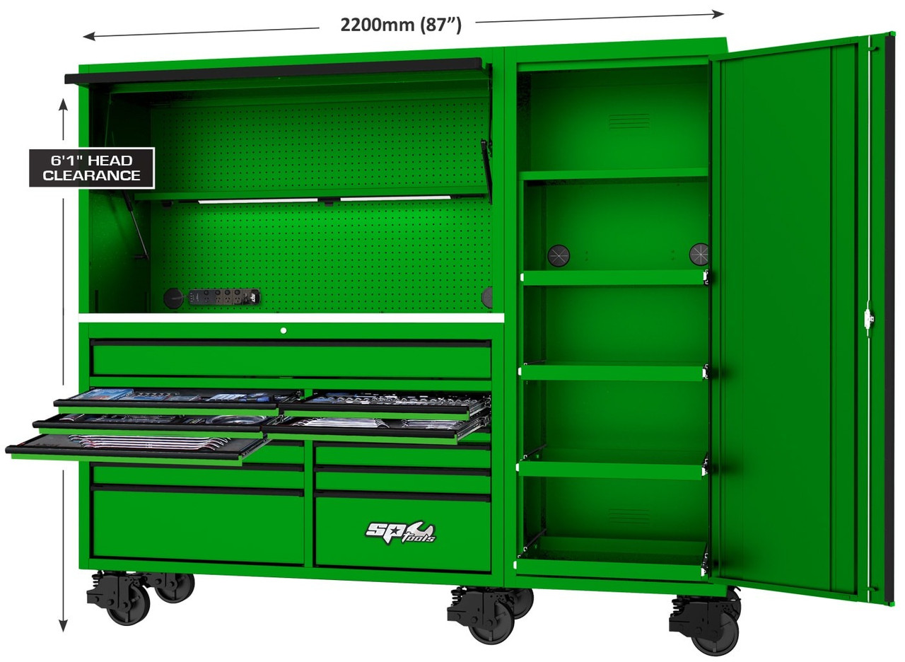 Spg Sp Tools 517pce Usa Sumo Series Workstation Toolkit Green Pre Order Now