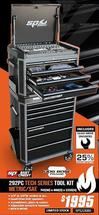 Spd Sp Tools 292pce Af Metric Tech Series Toolkit