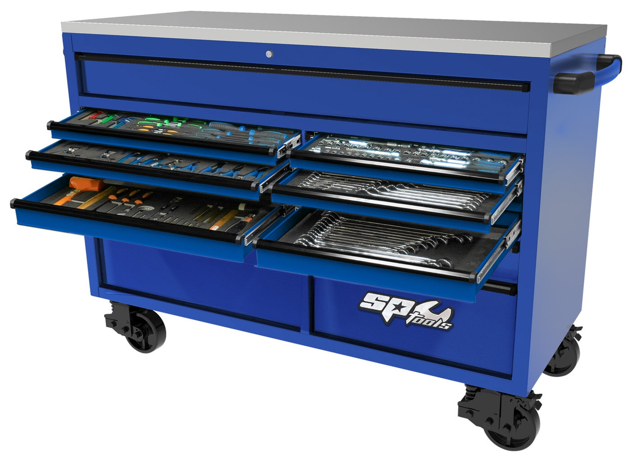 Spbl Sp Tools 465pce Usa Sumo Series Workstation Toolkit Blue