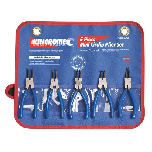 K4046 Kincrome Mini Circlip Plier Set 5 Piece 125mm (5").