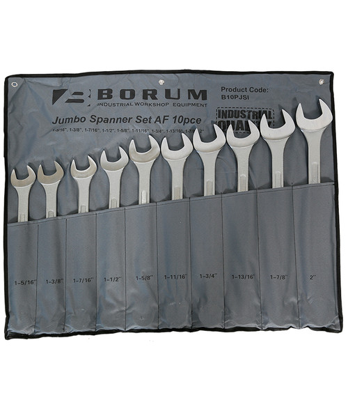 Borum Mega 10pce METRIC SPANNER SET. Sizes Up to 50mm