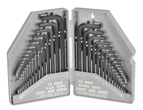 Typhoon 30 Piece Hex Key Set Metric & Imperial