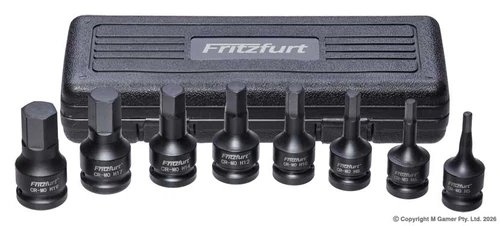 Fritzfurt 1/2″ Drive Metric Hex Bit Impact Socket Set