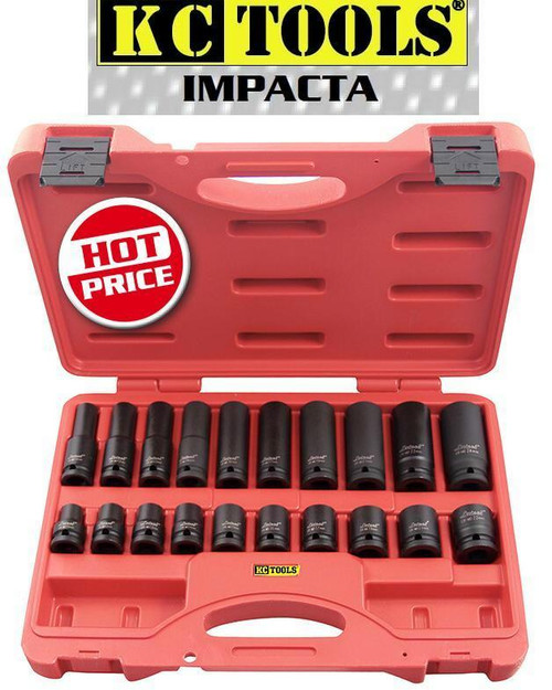 KC IMPACTA MEGA 20 PCE 1/2" MM  DEEP & STANDARD IMPACT SOCKETS