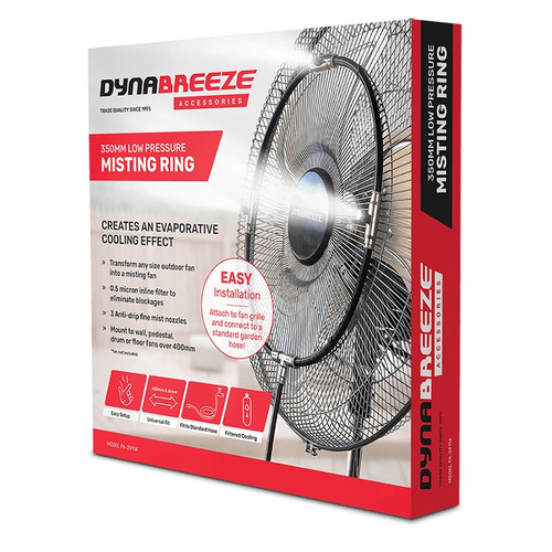 Dynabreeze 350mm Misting Ring. Suits Fans Over 400mm
