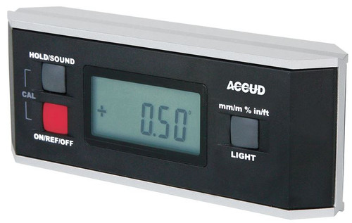 Accud Digital Level & Protractor With V Groove Free Shipping!