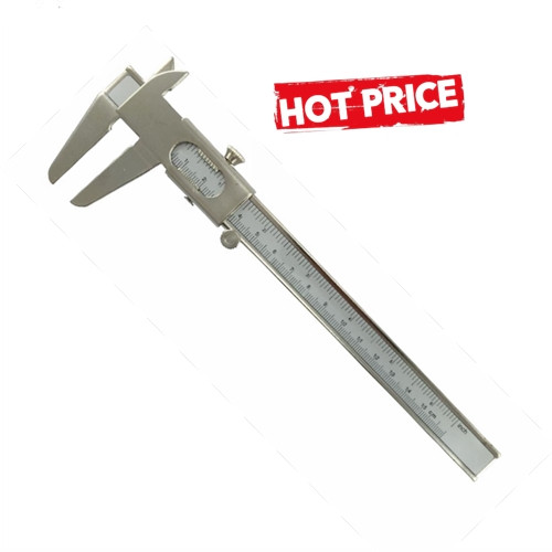 If you need a decent accurate budget unit you cannot go past these! At our price it's worth grabbing a few for the workshop!
Lock screw. 
Dual graduation. 
Measuring capacity 0- 150mm
Metal body with nickel plating. 
Dual metric/ imperial measurements. 
Sliding thumb wheel for accurate adjustment.
Ideal for measuring inside, outside & depth measurements.