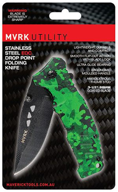 MVRK Folding Sports Utility Knife Jungle Camo.