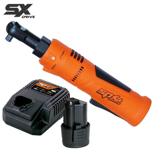 FEATURES
Lightweight compact design featuring next generation SX Drive Technology with increased power and 2m (6.5 ft) drop test durability
High quality, heavy duty powerful motor delivers 51Nm (38ft-lbs) of working torque
SX Drive electronic intelligence enables advanced communication between your batteries and tools, allowing for unmatched levels of performance, protection and productivity
Compact design for tight access areas
Variable speed trigger provides you with added control
Ergonomic high grip handle for comfortable use
Built-in LED light illuminates work area and delivers high visibility in tight access workspaces
Kit includes 2x 2.5Ah high quality long life Li-ion battery packs and 10pc Impact Socket Set

SPECIFICATIONS
PLATFORM	12v SX Drive
WORKING TORQUE	51Nm  |  38ft-lbs
RPM (No Load Speed)	0-2200 RPM
CAPACITY (Shank Size)	3/8’’ (10mm) Square Drive
WEIGHT ( With Battery)	0.93kg  |  2.05Lb
CHARGE TIME	1 hour auto cut-off (±10min)

THIS KIT INCLUDES:

12v 3/8"Dr MINI RATCHET WRENCH 
Working Torque: 51Nm  |  38ft-lbs
RPM: 0-220
Square Drive: 3/8’’
Compact design for tight access areas
Reversible
Built-in LED light illuminates work area
Ergonomic high grip handle
Weight: 0.93kg  |  2.05Lb (with battery)
Charging Time: 1 hour auto cut-off (±10min)

12v LI-ION BATTERY PACK - 2.5AH - SX DRIVE
PART NO: SP83970
Longer run time
Less charging
Power when you need it
Stronger coated contacts
Longer life - More than double the recharges of normal lithium batteries

12v BATTERY CHARGER - SX DRIVE
PART NO: SP83870
SP Multi function Microprocessor controlled 12v Battery Charger features a 9 stage control and protection system
Programmable over-charge voltage
End of charge current
Temperature cut-off
Safety charging time
Receive charge termination signal
Over-charge voltage protection
Over-charge current protection
Short circuit protection
Relay control protection

SX CORE MICROPROCESSORS
The core to the SP SX Drive program are the new and improved SX Core microprocessors that offer the ultimate charger to battery to tool interface to improve outright performance. We have embedded microprocessors in all three components to give users longer run times, charge and discharge protection, intelligent current flow and temperature protection. With SP SX Drive using SX Core technology we can offer more work time, more power, more recharges and ultimately better performing tools.


NEXT GENERATION BATTERY SYSTEM
The new and improved SX Drive power tool program has been redeveloped to offer even greater power and performance to automotive, industrial and trade applications. The SP SX Drive cordless range is powered by next-gen INR chemistry battery cells. The INR chemistry combines the safety and low resistance of Manganese and the high energy capacity of Nickel. When we combine these cells with SP Tools 3rd generation SX battery management system, the result is world leading battery performance and power.

Longer run time
Less charging
Power when you need it
Stronger coated contacts
Longer life - More than double the recharges of normal lithium batteries