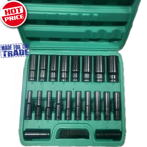 These MaxPower Kits are QUALITY all the way. If you need Impact sockets that will last the rigours of your workshop, then these are the sets you need!
Deep Sizes: 10mm 12mm 13mm 14mm 15mm 16mm 17mm 18mm 19mm 21mm 22mm 24mm 27mm 30mm 32mm
Features:
6 point sockets
Set come in blow moulded storage case
Made from SNCM 8660 Steel which allows 20% more torque than CR-MO
If you need to top up your Impact sockets then this deal is the one!
Dual sockets can be used on impact tools or hand tools