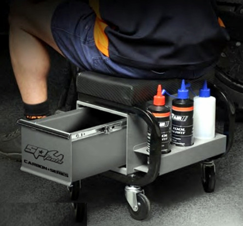 SP Tools Roller Seat 3 Drawer Can Holder Carbon Print