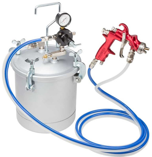 Prowin 1.8mm 10L Pressure Feed Spray Gun System 3M Hose