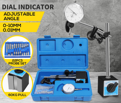 Transquip 10mm Dial Gauge Magnetic Base Bonus Probe Set! Transquip 10mm Dial Gauge Magnetic Base Bonus Probe Set!