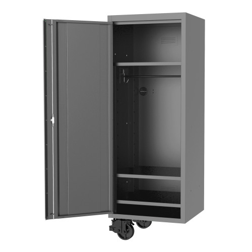 PART NO: SP44885GY
27" USA SUMO SERIES SIDE CABINET - 3 FIXED SHELVES + CLOTHES HANG RAIL
Super-duty, high-quality steel frame construction using 14.5 Gauge steel (1.5mm) for increased durability and strength
Reversible castors and doors - Side cabinet can be used on either side of the hutch and roller cabinet combo
Large volume closet compartment with clothes hang rail
3x fixed shelves
2x electric cable access ports on either side of rear wall
Internal locking system keeps your tools secure with one turn of the key
Super-duty premium quality, unique spring-loaded castors - 2x swivel (lockable)
SIDE CABINET DIMENSIONS: (mm)
700w x 622d x 1954h PART NO: SP44885GY
27" USA SUMO SERIES SIDE CABINET - 3 FIXED SHELVES + CLOTHES HANG RAIL
Super-duty, high-quality steel frame construction using 14.5 Gauge steel (1.5mm) for increased durability and strength
Reversible castors and doors - Side cabinet can be used on either side of the hutch and roller cabinet combo
Large volume closet compartment with clothes hang rail
3x fixed shelves
2x electric cable access ports on either side of rear wall
Internal locking system keeps your tools secure with one turn of the key
Super-duty premium quality, unique spring-loaded castors - 2x swivel (lockable)
SIDE CABINET DIMENSIONS: (mm)
700w x 622d x 1954h