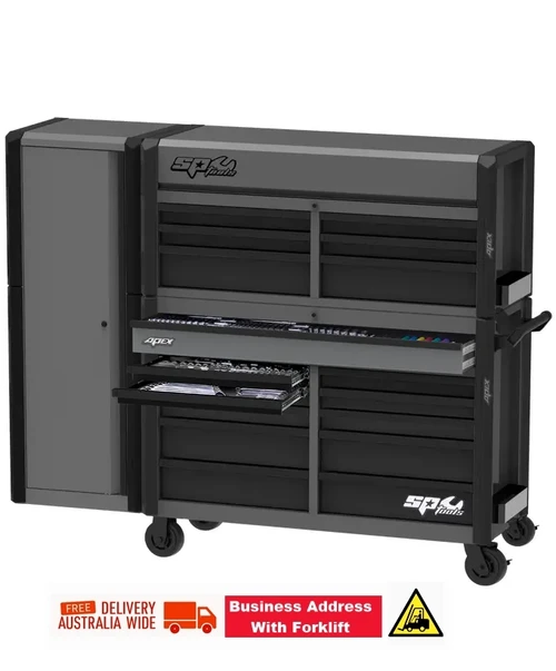SP Tools 543p Apex Meg Kit + Side Cab-Power Hutch-Foam Trays-Free* Delivery