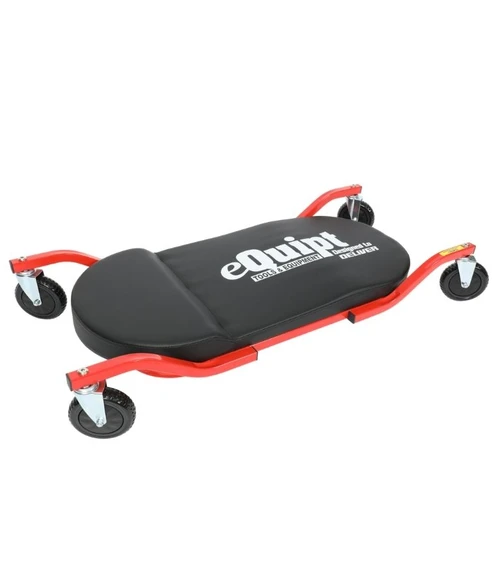 The eQuipt "Designed to Deliver" heavy duty wide-track creeper is ideal for use in commercial premises such as mechanics and panel beaters workshops, car dealerships, as well as home garages. Built for reliability, this heavy-duty creeper features a robust 180kg load capacity. The wide-track design includes a vinyl cushion with dedicated padded support for the head, neck, and lumbar regions. Four smooth-rolling 130mm swivel castors provide effortless maneuverability and stability on workshop floors.

Features
Wide vinyl cushion
Padded head, neck and lumbar support
Four smooth-rolling 5” swivel castors
Specifications

Safe Working Capacity: 180kg
Swivel Castors: 4 x 130mm
Dimensions: 1110(L) x 480(W) x 175(H)mm
Carton: 1030 x 500 x 90mm
Weight: 9kg
IMPORTANT: NEVER get beneath a vehicle that is only supported by a jack. ALWAYS chock the vehicle wheels and use jack stands.

Resources
PDF iconOwners Manual
PDF iconProduct Release
About the eQuipt brand
'eQuipt' provides workshop tools & equipment built for reliability and value, ideal for smaller workshop operations. Our “Designed to Deliver” approach offers durable, fit for purpose tools and equipment that perform consistently. Backed by TQB Brands' 40+ years experience in the industry, 'eQuipt' provides users with dependable gear for their workshop needs.