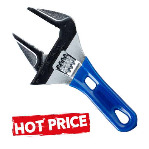 Anti-slip jaw design prevents fastener rounding
Lightweight Skeletonised handle
Thin head design to access narrow spaces
PVC coated handle for comfort and grip
Extra wide/deep jaw opening for more fastener size options
Shorter handle on Stubby Range for use in space restrictive work areas

Extra Wide Jaw	Yes
Jaw Depth	28mm
Max Jaw Opening	28mm
Product Length	120mm (4.5")
Warranty	Lifetime Guarantee
Material	Chrome Vanadium Steel (Cr-V)
Length (mm) 120
Width (mm) 130
Height (mm) 60
Weight (kg)	30
