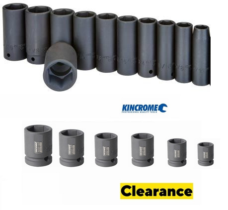 PICTURE FOR ILLUSTRATION PURPOSES ONLY 

THESE ARE SINGLE LOOSE SOCKETS NOTE: DUE TO THE CLEARANCE PRICE SHIPPING COST IS FOR METRO AREAS ONLY! IF YOU ARE IN ANY OTHER REGION PLEASE EMAIL US FOR A SHIPPING COST!

6 positive stop position hex sockets
Ideal for fastening and loosening of nuts and bolts these sockets are designed and tested to last
LOK-ON™ Impact Sockets are fully impact rated and designed for extreme torque applications. I.e. Use of Air, Cordless or Powered Tools.
LOK-ON™ Socket Set tins have been designed in Australia, pushing all manufacturing limitations to bring a unique style to an otherwise generic industry.
All LOK-ON™ Socket Sets include industry leading and highest quality custom EVA foam trays that includes a hard shell surface with clearly marked sizing

You get:
Contents
LOK-ON™ IMPACT 1/2” Drive Shallow Sockets: 10, 13, 14, 16, 18MM
LOK-ON™ IMPACT 1/2” Drive Deep Sockets: 12, 13, 14, 15, 16, 17, 19, 21, 22, 24MM

Specifications
Range LOK-ON
Warranty Lifetime Guarantee
Material Chrome Molybdenum (42 Cr-Mo4 - Impact Grade)