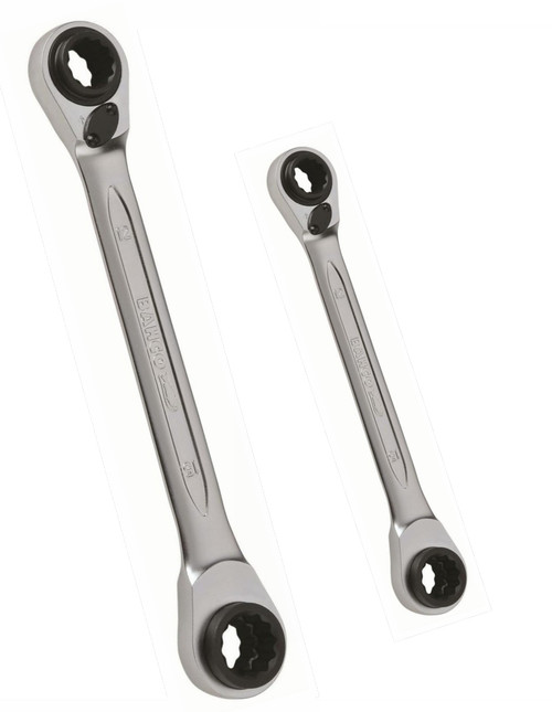 Bahco Reversible Ratchet Spanners 2 Pce 8-15mm