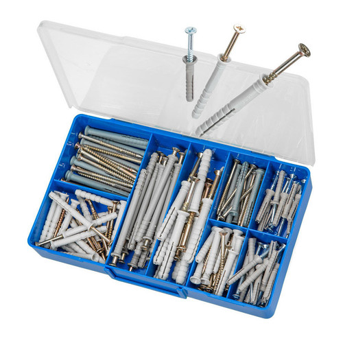100 piece kit includes an assortment of 8 types of expansion hammer drive nail ranging from M6x60, M6x50, M6x80, M8x60, M5x50, M6x40, M5x25 & M5x35.
100 piece kit includes an assortment of 8 types of anchored hammer drive expansion nails:
M6x60 Expansion Hammer Drive Nails x 10
M6x50 Expansion Hammer Drive Nails x 15
M6x80 Expansion Hammer Drive Nails x 15
M8x60 Expansion Hammer Drive Nails x 10
M5x50 Expansion Hammer Drive Nails x 10
M6x40 Expansion Hammer Drive Nails x 15
M5x25 Expansion Hammer Drive Nails x 10
M5x35 Expansion Hammer Drive Nails x 15