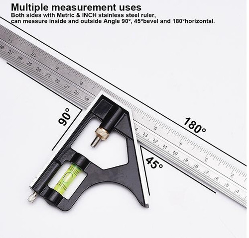 Harden 300mm Combination Square Aluminium Base