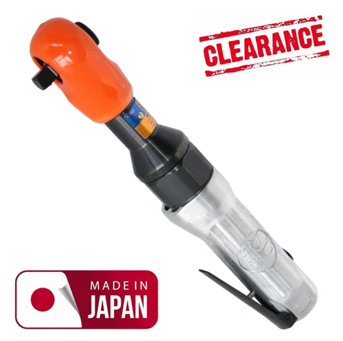 Specs:
Free Speed: 160rpm
Max Torque: 68Nm
Air Pressure: 90psi
Air Consumption: 170L/min
Air Inlet: 1/4”
Exhaust: Front
Housing: Aluminium
Length: 265mm
Weight: 1.20kg

Features:
Ideal for engine repairs, tune-ups and radiator work
Induction hardened ratchet head to increase the life of your tool
Heavy duty metal body
Ergonomic design reduces fatigue
Lever handle for throttle control
Forward/reverse