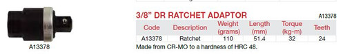KC Tools 3/8" Ratchet Adaptor Clearance Price