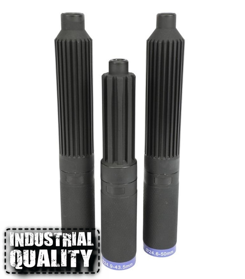 The Borum Industrial 3-Piece Truck Clutch Alignment Tool Set is engineered for heavy-duty commercial transmission servicing across Volvo, Scania, Isuzu, Ford, Mercedes-Benz, and Meco models. Crafted from lightweight, fibreglass-reinforced nylon, it prevents damage to the clutch spline during installation while ensuring smooth, accurate alignment to eliminate unnecessary wear. An industrial-quality workshop essential designed to make heavy commercial clutch replacements faster, safer, and more efficient.

Features
Spine Protection: Constructed from lightweight, fibreglass-reinforced nylon to prevent damage to the clutch spine during alignment.
Broad Application: Includes three adaptors (10-gear and 24-gear options) to fit heavy-duty vehicles including Volvo, Scania, Isuzu, Ford, Mercedes-Benz, and Meco.
Industrial Quality Construction: Designed specifically for heavy commercial vehicle workshops to deliver durable, precise alignment every time.

Specifications
Material: Fibreglass-reinforced nylon
Included Adaptors / Tools:
BR39-0330-1 (24 Teeth): 24.6 mm (A) x 50 mm (B) — Volvo, Scania
BR39-0330-2 (24 Teeth): 29.6 mm (A) x 50 mm (B) — Volvo, Scania
BR39-0330-3 (10 Teeth): 24.9 mm (A) x 43.5 mm (B) — Volvo, Mercedes-Benz, Isuzu, Ford, Meco
Net Weight: 0.79lg
Gross Weight: 1 kg

About the Borum brand
Our “heavy duty commercial” range of Borum Industrial equipment has been manufactured to exacting standards for over 40 years. We specify industrial quality components and design to ensure a long and durable working life in commercial transport, mining, earthmoving and railway environments. Our Borum Industrial range of equipment is focused on achieving superior professional standards, reliability, quality, and are covered by a 12 month trade use warranty.