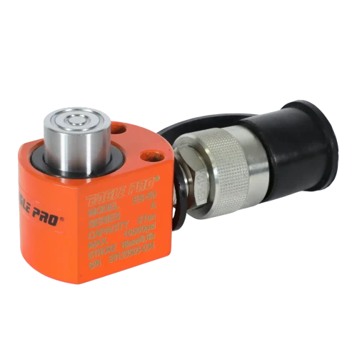 Eagle Pro 5T Single Acting Ram – 16mm Stroke
A 5-tonne single-acting hydraulic ram with a 16mm stroke and spring-loaded return. Precision-machined from high-strength alloy steel with industrial-grade seals for heavy-duty applications.

Heavy-duty build for the harshest industrial sites
Fast spring-loaded retraction
Hardened chrome-plated piston
Flexible mounting — collar, piston & base threads