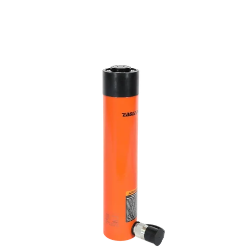 A 25-tonne single-acting hydraulic ram with a 311mm stroke, built from high-strength alloy steel for industrial lifting, pushing and clamping. Manufactured to ISO 9001:2018 and meets or exceeds ANSI B30.1.

Spring-loaded ram for controlled retraction
Precision-machined alloy steel, baked enamel
Automatic overload protection
Fits Eagle Pro 3/8" and 1/4" NPT accessories

Description
With nearly 3 decades of manufacturing hydraulic tools for industrial applications, Eagle Pro Hydraulics has become the trusted partners for applications spanning from offshore plant maintenance to mining, infrastructure, commercial & industrial. Eagle Pro Hydraulics are manufactured to ISO 9001:2018 through international quality assurance programs which involve consistent observation of administration, management, manufacturing and production control. Eagle Pro hydraulic cylinders meet or exceed ANSI B30.1. This results in reliable & dependable high-quality products you can count on every time.

Features
Spring loaded ram return system, allowing controlled retraction of the ram.
High strength alloy steel body is precision machined to reduce wear and features a baked enamel finish for durability and corrosion protection.
Pumps have an automatic overload system to help prevent damage to cylinders, pumps and accessories.
Easily adapts to hoses, rams, pumps, spreaders, and other accessories using Eagle Pro 3/8" NPT and 1/4" NPT fittings.
Industrial strengthened seals prevent costly leaks.
Hardened alloy steel guide ring eliminates over travel and provides support for off-centre loads without damaging the cylinder walls.
Eagle Pro ram couplers fitted with dust covers minimising fluid contamination.

Specifications
Cylinder Capacity @ 10,000psi (700 BAR)	25,000kg
Stroke	311mm
Effective Cylinder Area	33.2cm2
Oil Capacity	1032.52cm3
Collapsed Height	425mm
Extended Height	736mm