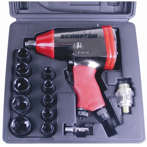 Scorpion 1/2" Air Impact Wrench Kit 312Nm. Never again price!