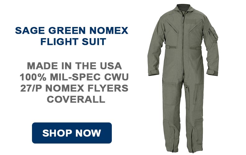 Sage Green Nomex Flight Suit