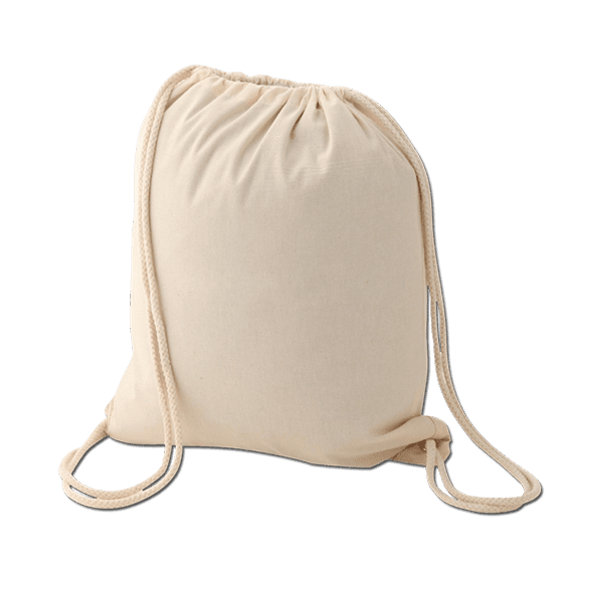 Plain Cotton Drawstring Backpack - 100 Count