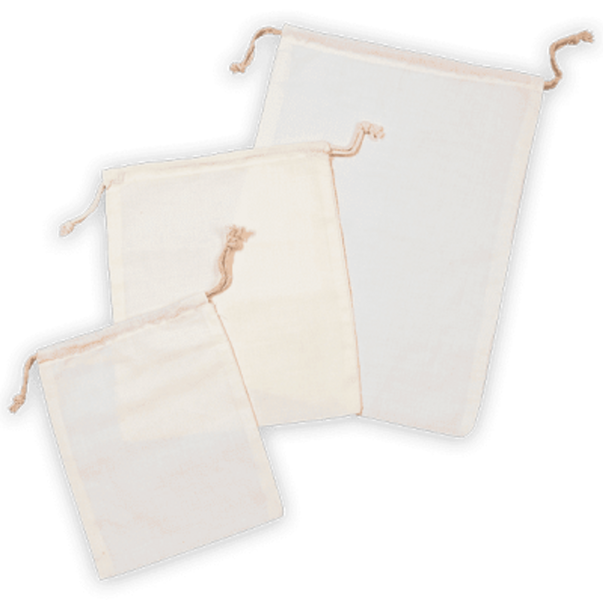 2.75x4 inch Double Drawstring Cotton Muslin Bags 50 Count Pack