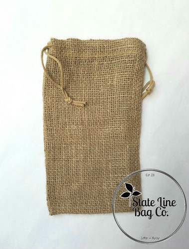 6" x 10" Burlap Bag Double-Drawstring