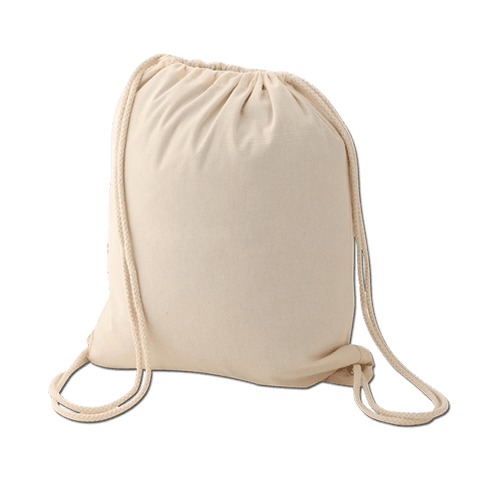 Plain Cotton Drawstring Backpack - 100 Count - State Line Bag Company