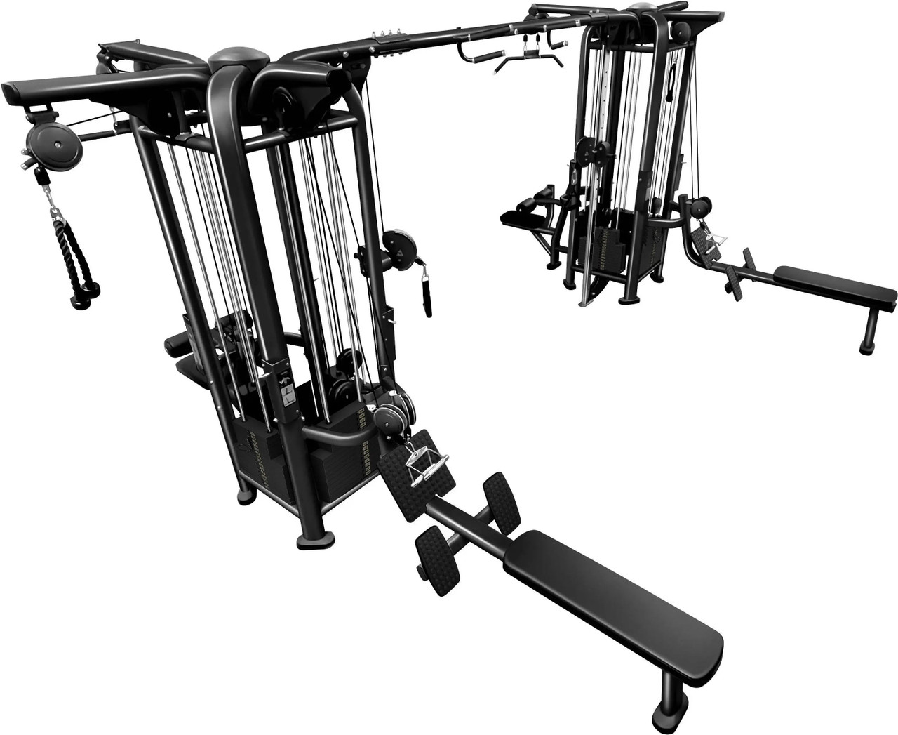 French Fitness FFB Black 8 Stack Multi Jungle Gym | Fitness Superstore