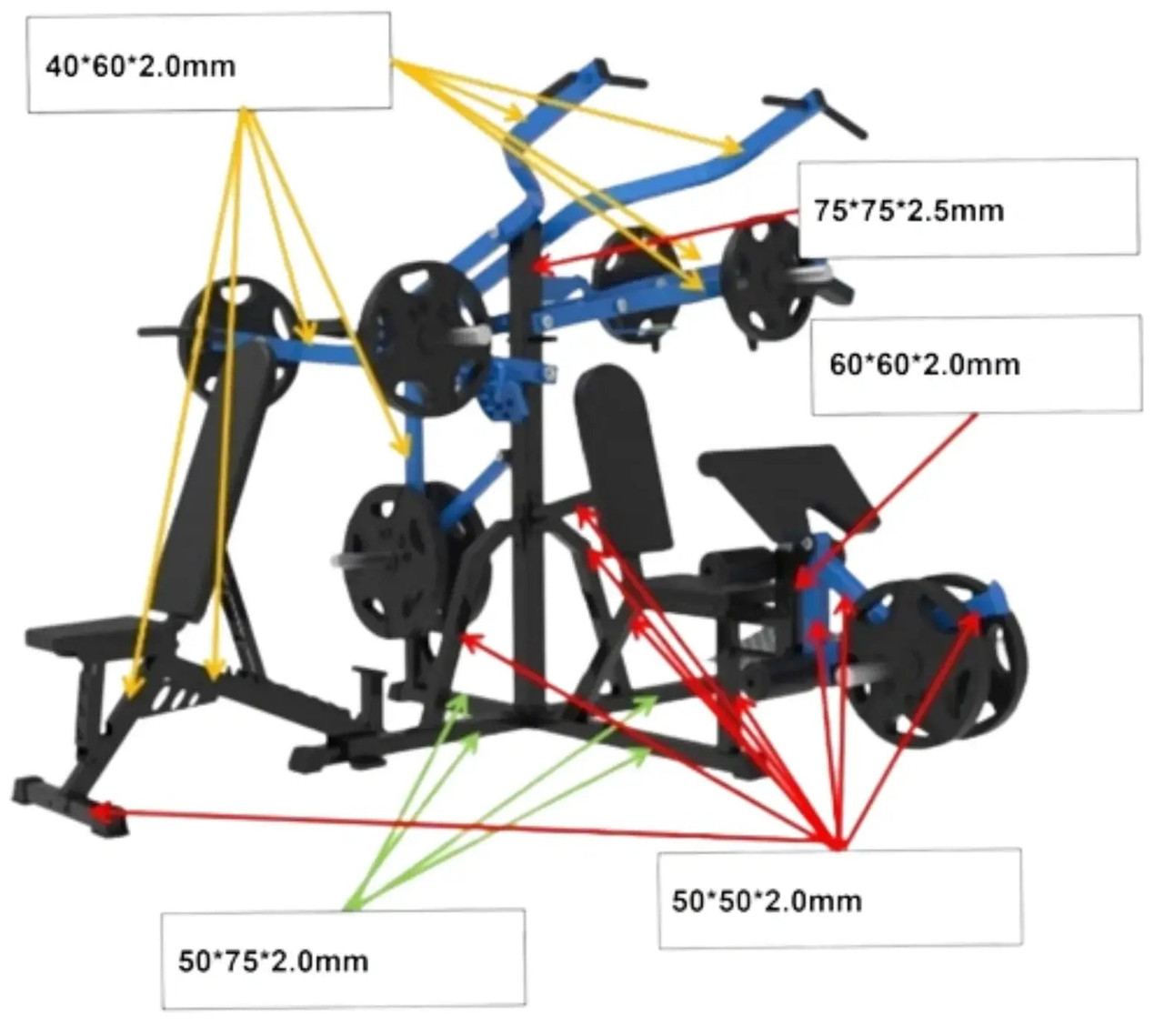 French Fitness FL70 Freeweight Leverage Gym System for full-body strength training Best Gym Equipment Shop
