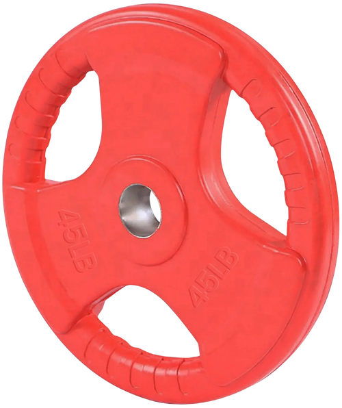 French Fitness Colored Rubber Grip Olympic Plate 45 lbs