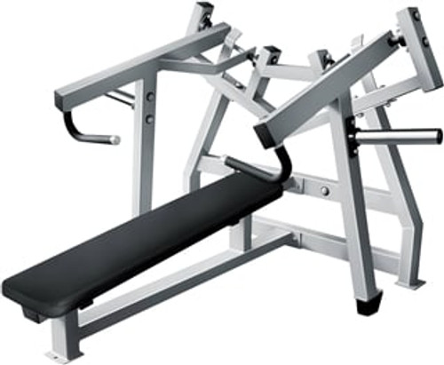 French Fitness FFS Silver Leverage Horizontal Bench Press Plate Loaded