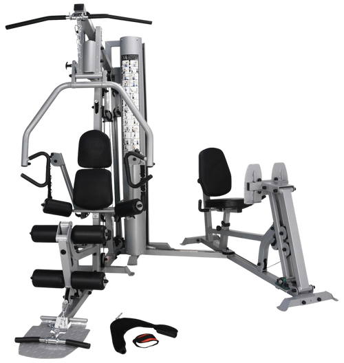 French Fitness X4 Functional Gym System w/Leg Press - Silver