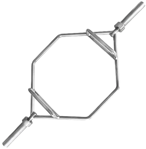 French Fitness Chrome 56" Olympic Shrug Trap Hex Bar