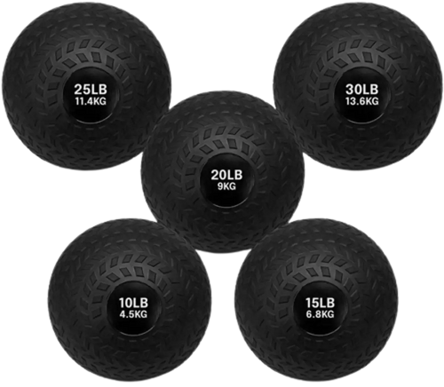 French Fitness PVC Slam Ball Set of 5 (10 to 30 lbs)