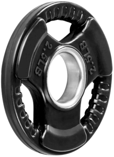 French Fitness Rubber Grip Olympic Plate 2.5 lbs Black