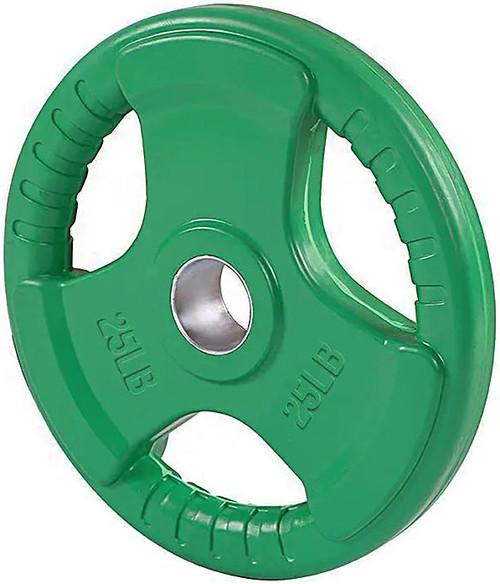 French Fitness Colored Rubber Grip Olympic Plate 25 lbs