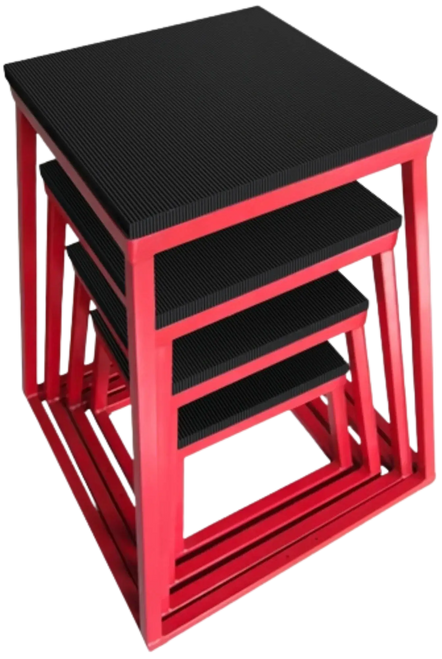 French Fitness Steel Plyo Box Set of 4 (12",18",24",30")