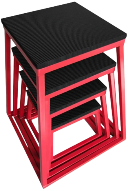 French Fitness Steel Plyo Box Set of 4 (12",18",24",30")
