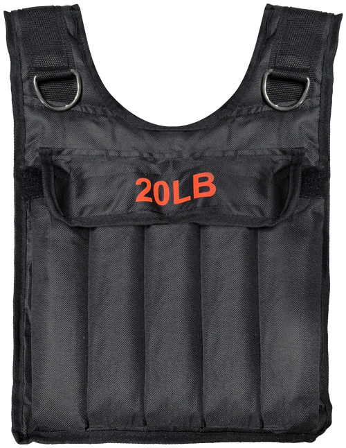 French Fitness Adjustable Weighted Vest, 20 lbs