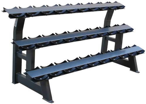 French Fitness 3 Tier Saddle 15 Pair Dumbbell Rack